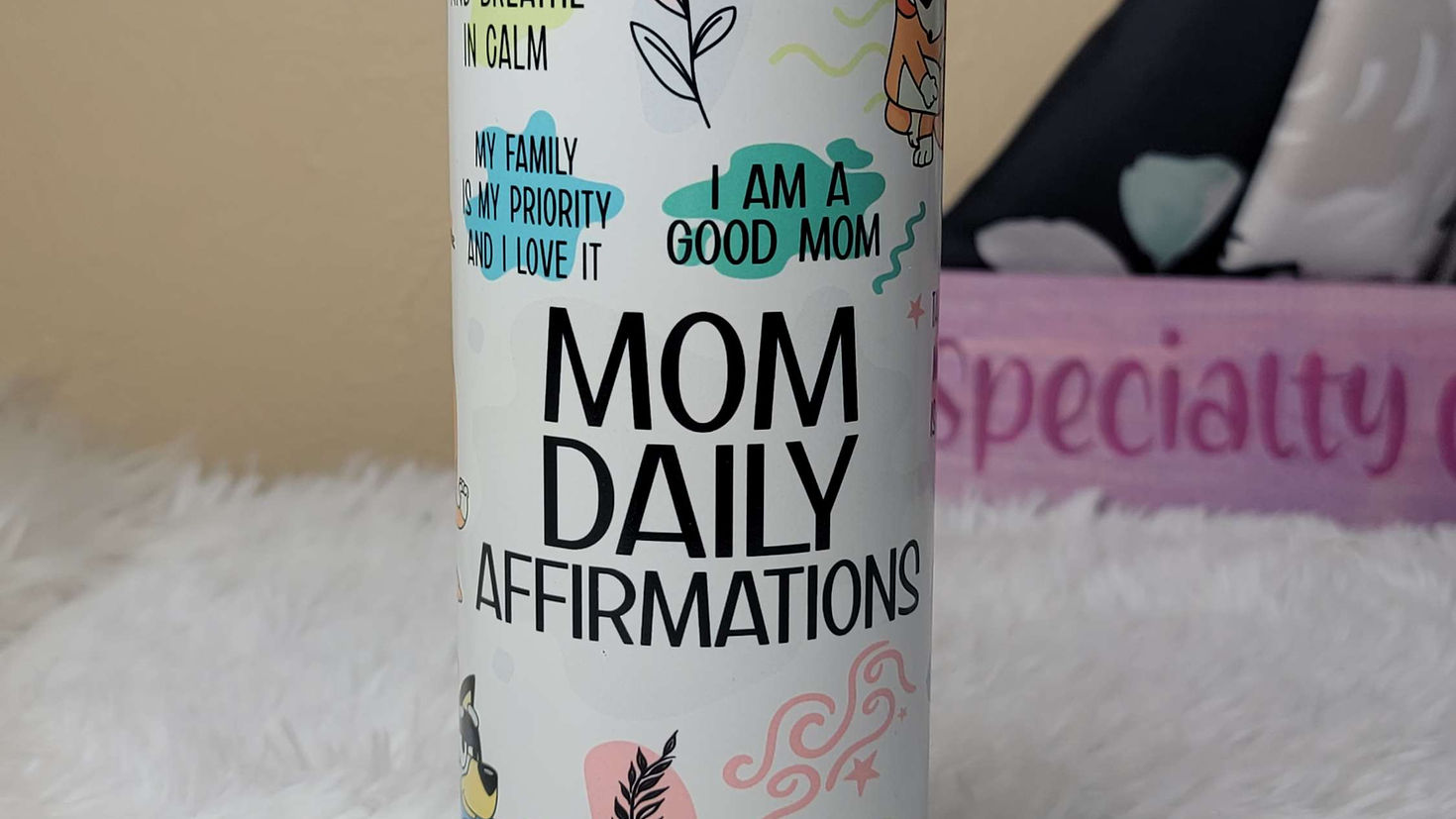 Bluey mom affirmations, 20 Oz  tumbler. image 2