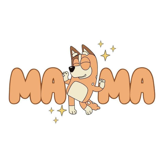 Bluey Mama shirt, Sizing Small thru 2xl. Your choice in black white or grey!  image 0