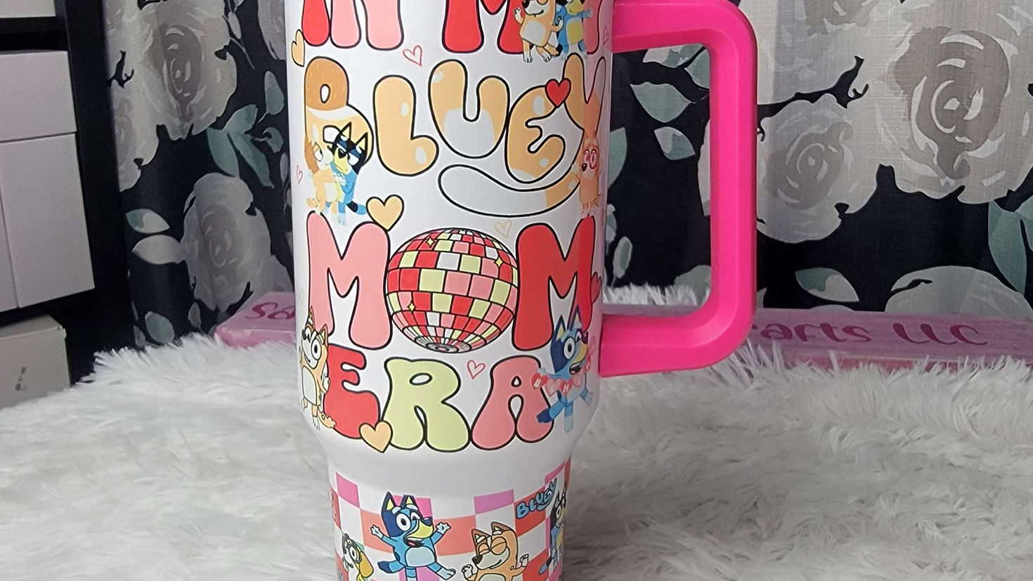 40oz Stainless Chili Mama Tumbler. Comes with clear straw, matching lid. image 1