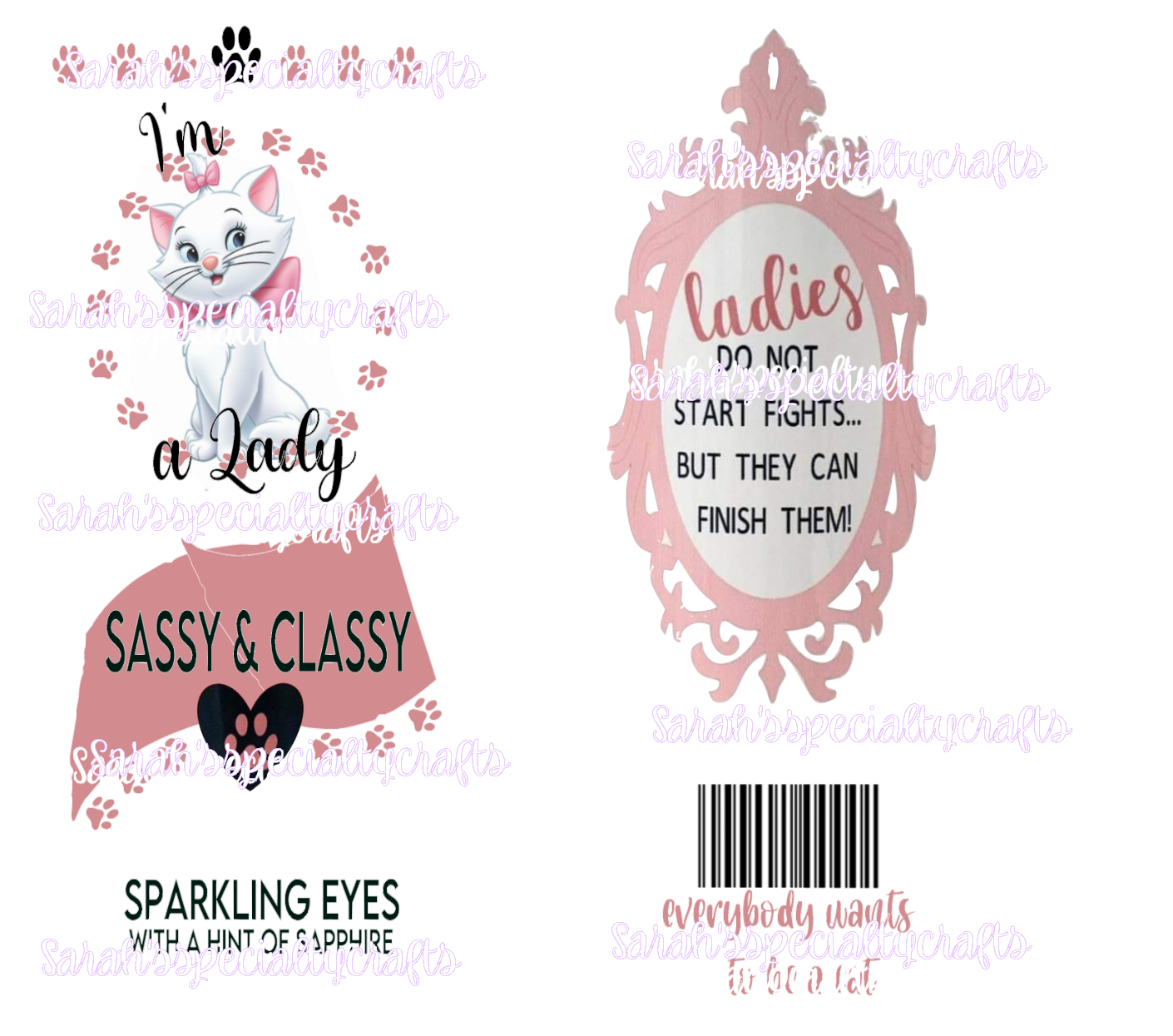 Arista Cats Marie Tumbler Design