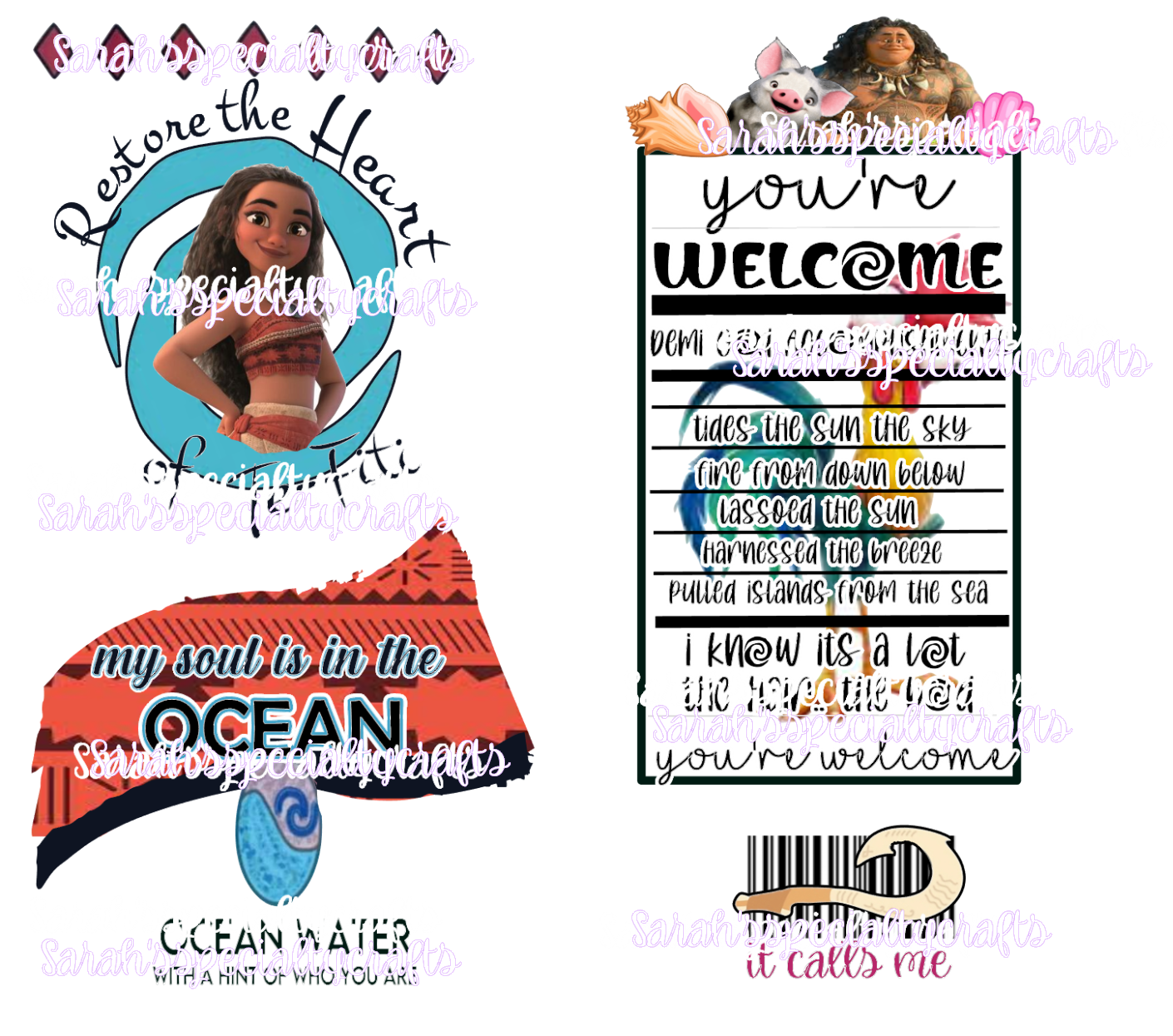 Moana Tumbler Design