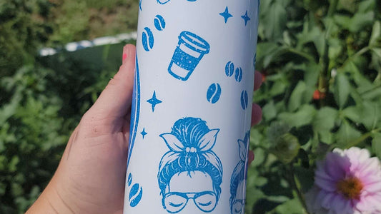 20oz glossy tumbler. Colorful lid not included. image 0