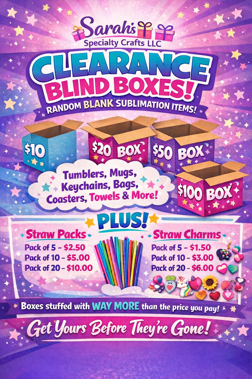Sublimation Blank Blind boxes