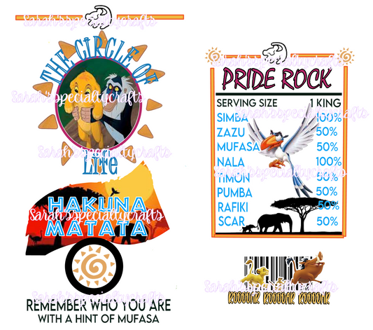 Lion King Digtial Tumbler Design