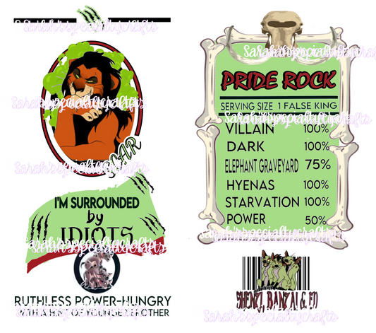 Scar Lion King Tumbler Design
