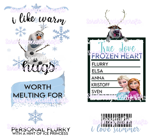 Frozen Olaf Tumbler Design