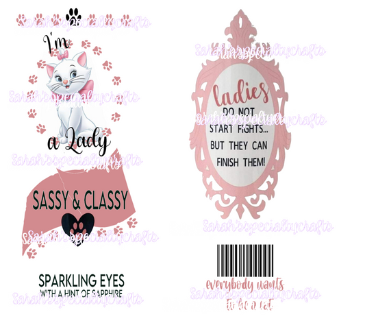 Arista Cats Marie Tumbler Design