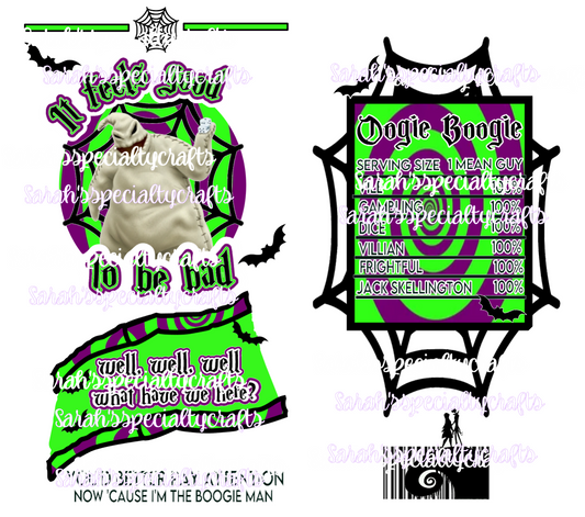 Oogie Nightmare Before Christmas Tumbler Design