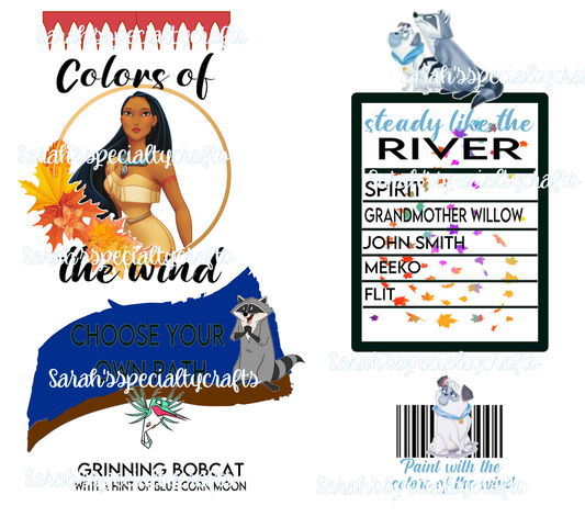 Pocahontas Digtial Tumbler Design